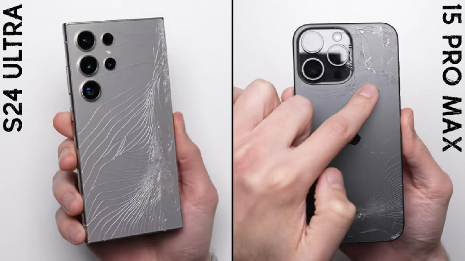 iPhone 15 Pro Max ve Galaxy S24 Ultra'dan Düşme Testlerinde Karşı Karşıya