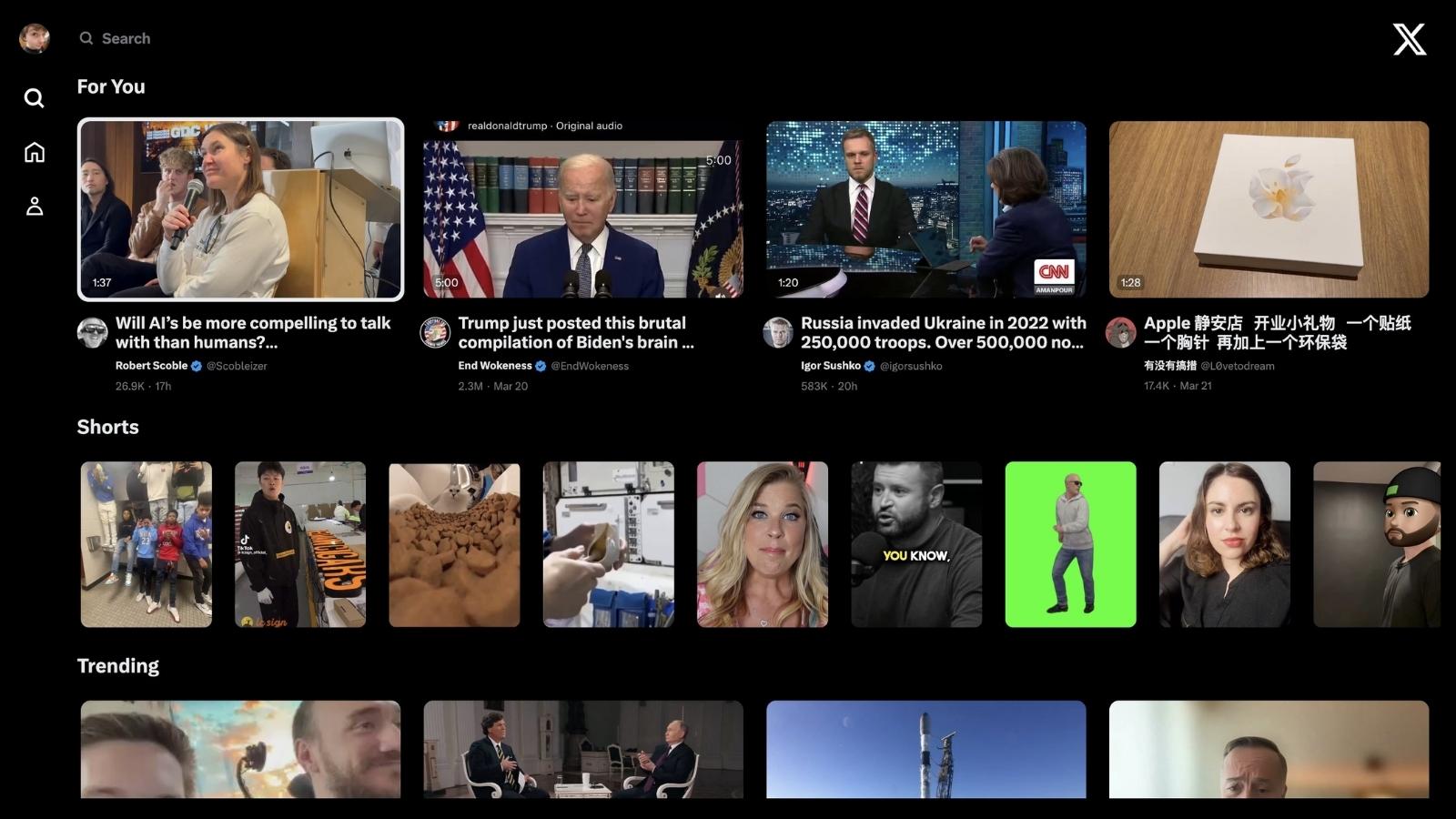 YouTube Rakibi X TV Uygulamasından Ekran Görüntüsü 