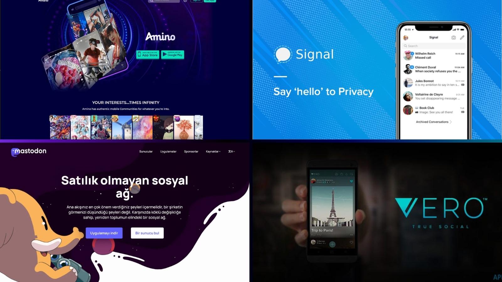 Facebook, WhatsApp, Instagram ve X'e Alternatif 4 Uygulama