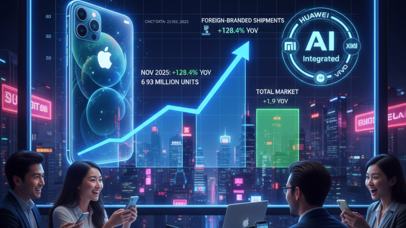 Çin'de Yabancı Telefon Satışlarında Patlama: İki Katına Çıktı