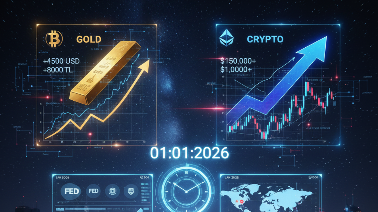 Ocak 2026'da Altın ve Kripto Para Piyasası Tahminleri