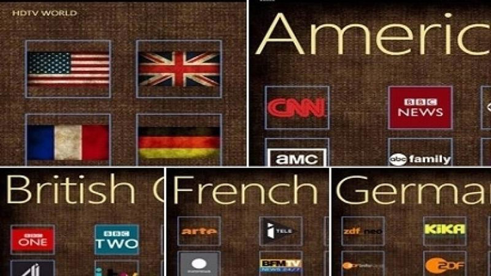 Tüm Dünya Kanalları HdTv World Uygulamasında