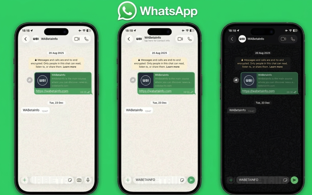 WhatsApp'ta tasarım değişti