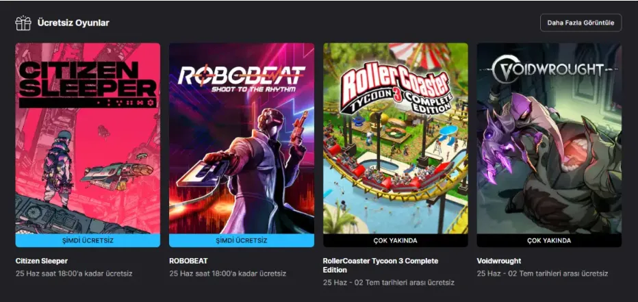Epic Games Store’dan Bu Hafta Ücretsiz Oyun Müjdesi 2 Yeni ücretsiz oyunlar erişime açıldı