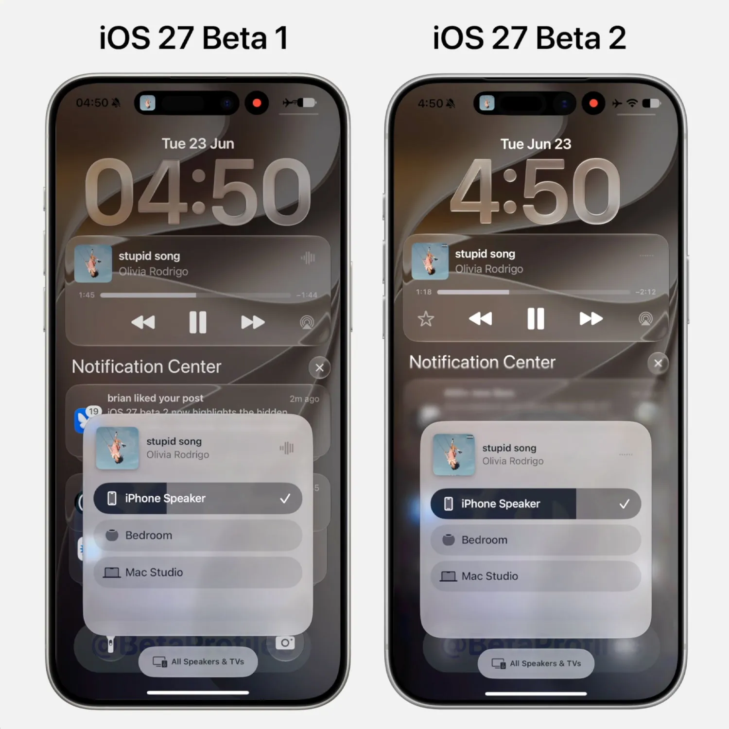 Apple, iOS 27 Beta 2 Sürümünü Geliştiricilere Sunmaya Başladı 2 iOS 27 Beta 1 VS Beta 2