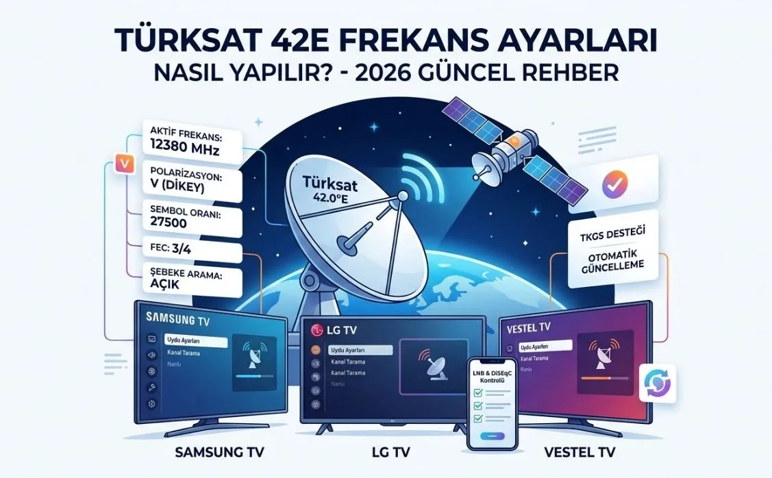 Türksat 42E Frekans Ayarları Nasıl Yapılır?