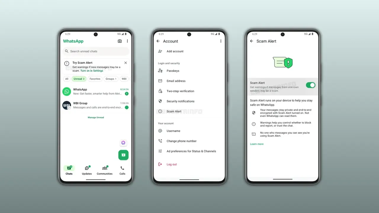 WhatsApp Dolandırıcılık Mesajlarını Tespit Edecek 2 Gizlilik ve Güvenlik Birlikte İlerliyor