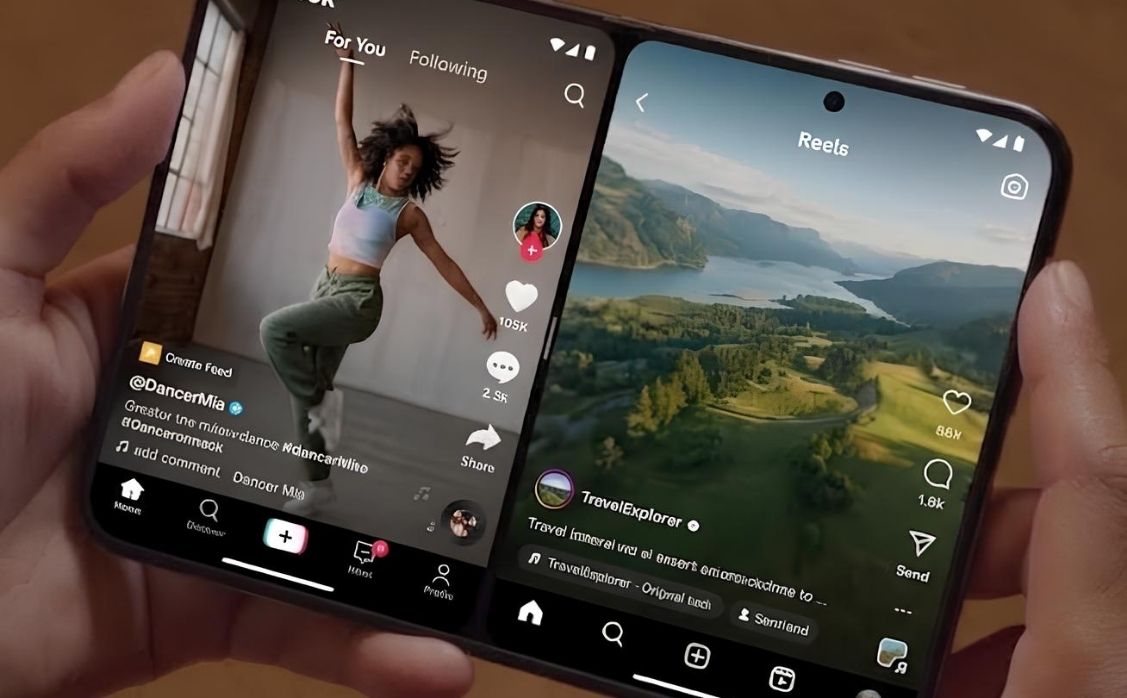 Katlanabilir iPhone Duo'da TikTok ve Reels Aynı Anda Kaydırılabilecek