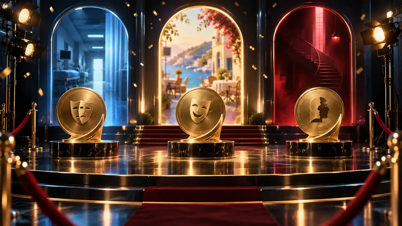 2026 Emmy Ödülleri gecesini simgeleyen altın ödül heykeli