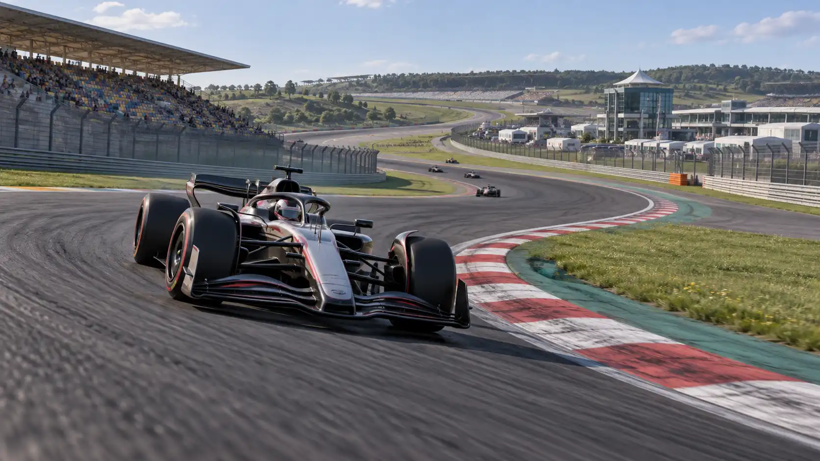Formula 1 Türkiye Grand Prix’i için Tarih Verildi 3 İstanbul Park pistinden esinlenen virajda ilerleyen Formula tipi yarış aracı