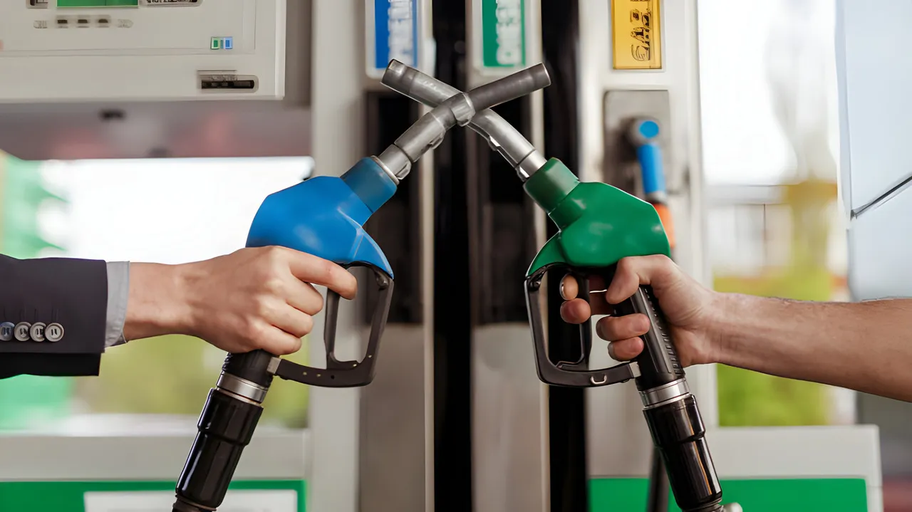 Akaryakıt istasyonunda bir araca motorin doldurulmasını gösteren temsili görsel.