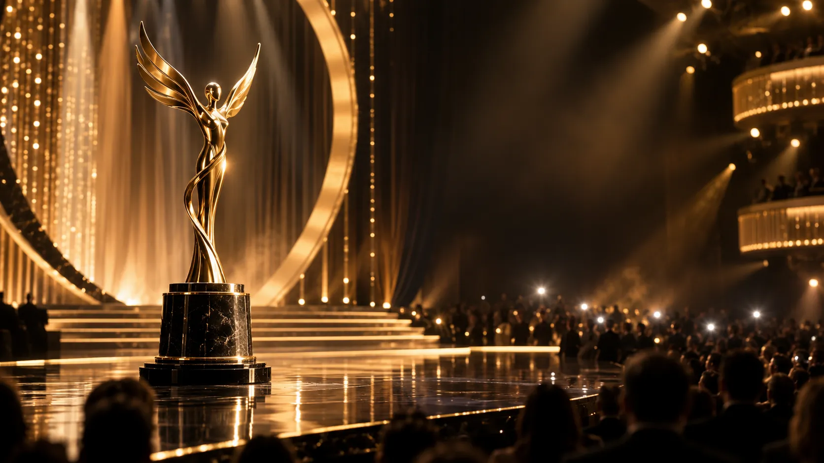 78. Primetime Emmy Ödülleri Verildi 3 2026 Emmy Ödülleri gecesini simgeleyen altın ödül heykeli