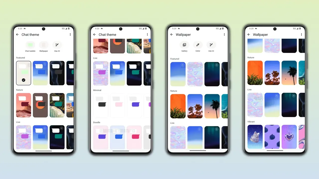 WhatsApp’a Yeni Sohbet Temaları Geliyor 2 Hareketli duvar kâğıtları sohbet arka planına yavaş animasyonlar ekliyor.