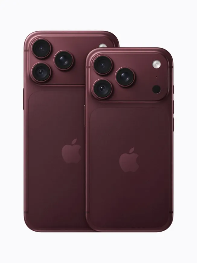 Burgonya renkli iPhone 18 Pro ve Pro Max modelleri