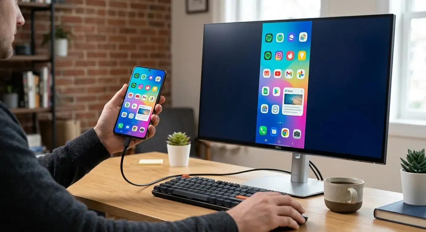 Telefon Ekranı Bilgisayara Nasıl Yansıtılır? 2 Telefon ekranını bilgisayarda görmek istiyorsunuz ama hangi yöntemi kullanmalısınız? Android ve Windows için Kablosuz Ekran ile Telefon Bağlantısı seçeneklerini