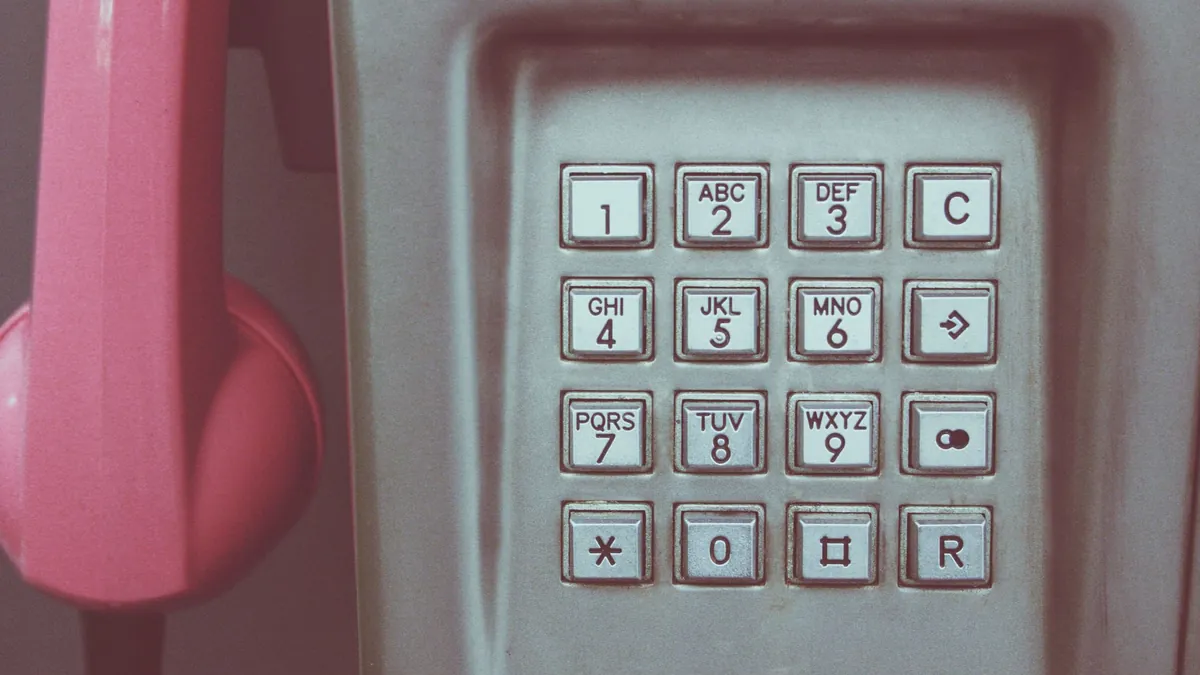 Telefon tuş takımı 1-2-3 üstte dizilim