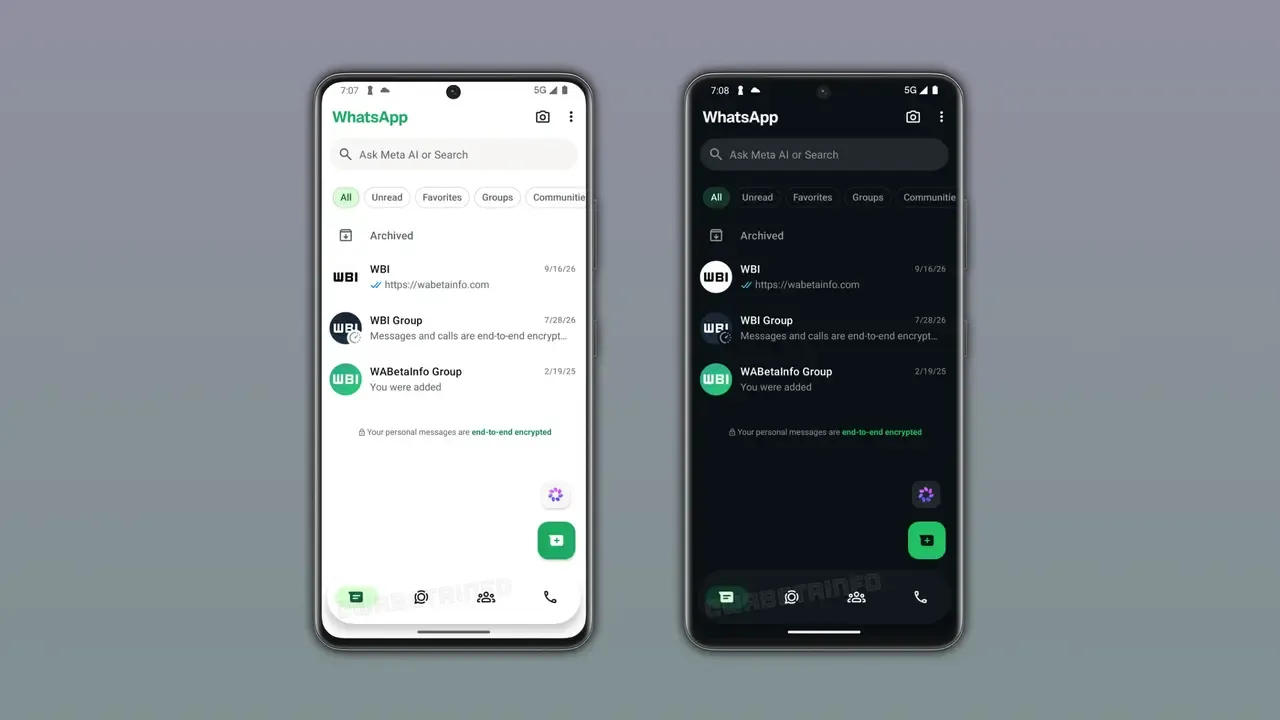 WhatsApp’ın Android Tasarımı Değişebilir 3 WhatsApp’ın Android uygulamasında alt gezinme çubuğu için yeni bir tasarım geliştiriliyor.