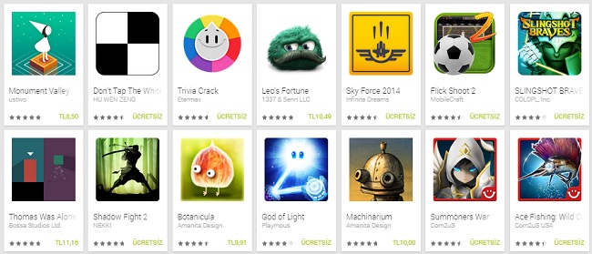 2014'ün en iyi Android oyunları