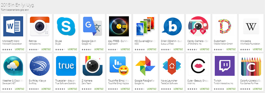 2015'in En İyi Android Uygulamaları