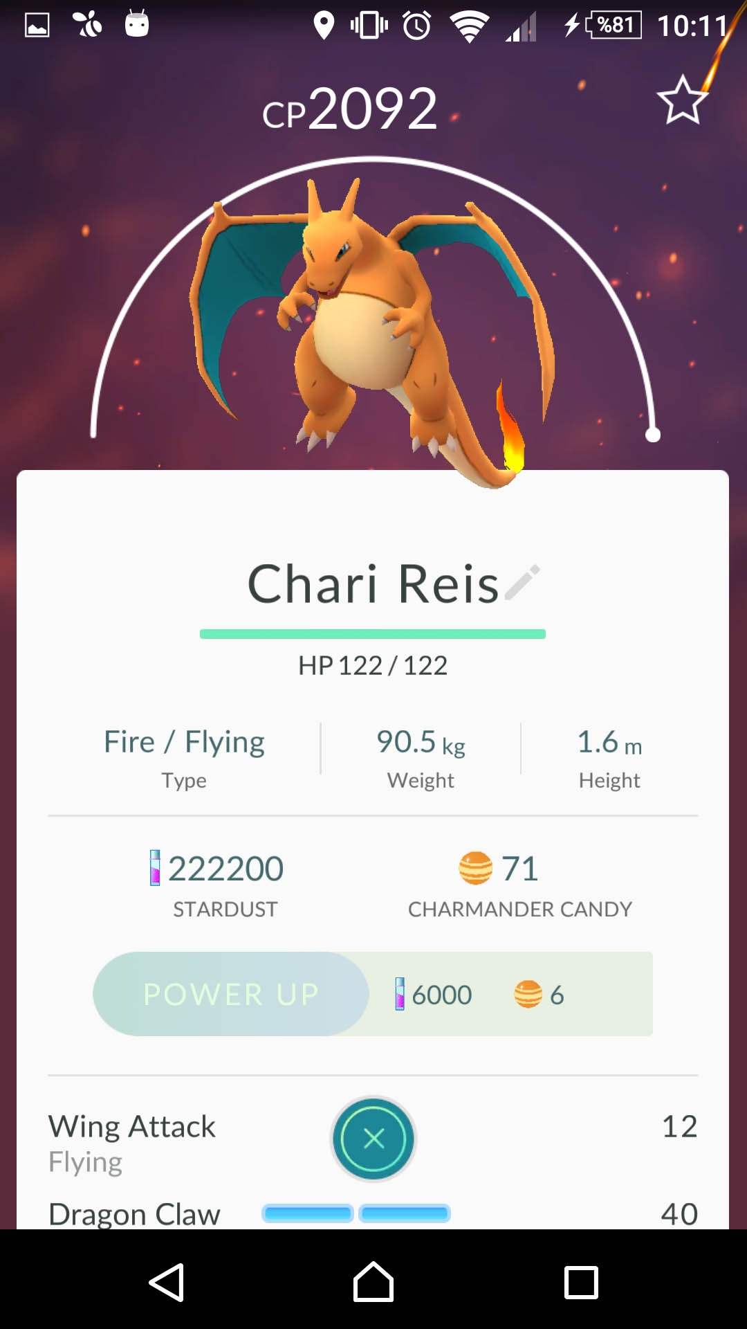 Pokemon Go Charizard