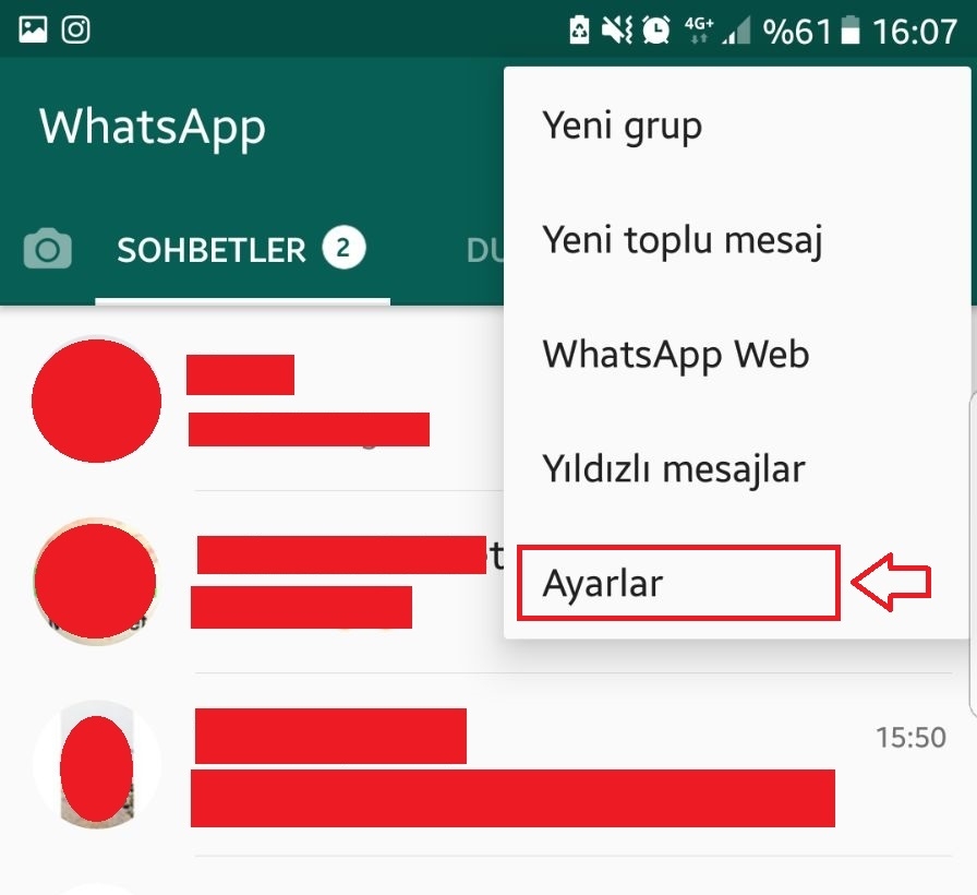 Aktif Whatsapp Web oturumlarını kapatma