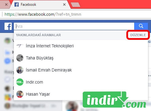 Bilgisayarda Facebook Arama Geçmişi Nasıl Silinir?