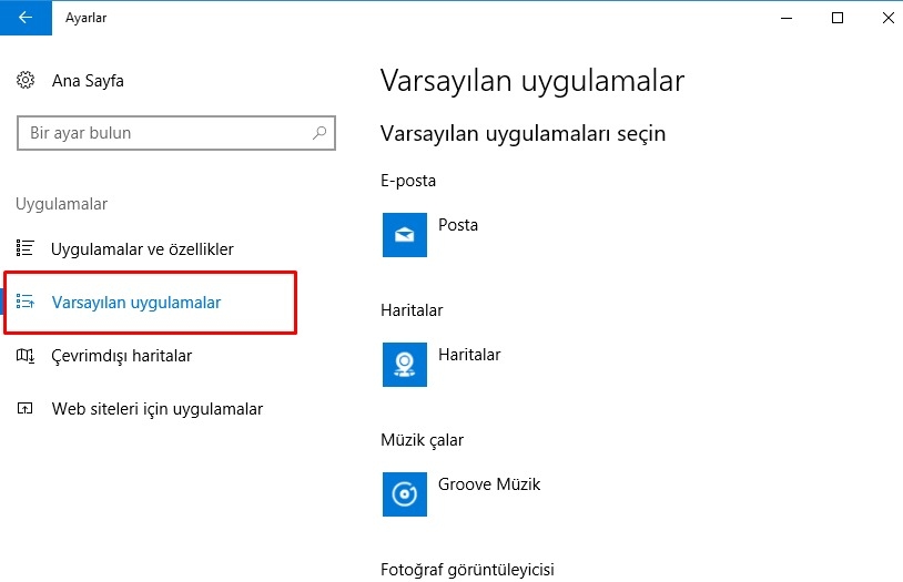 Windows 10'da Varsayılan Web Tarayıcı Nasıl Değiştirilir?
