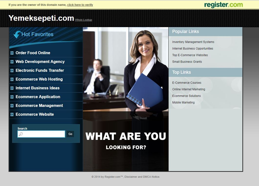 Yemeksepeti.Com Domaini Uzatmayı Unuttu!