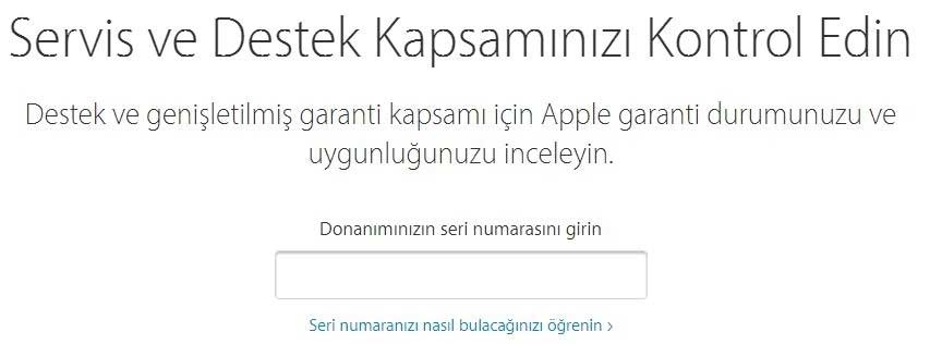 iPhone Garanti Sorgulama