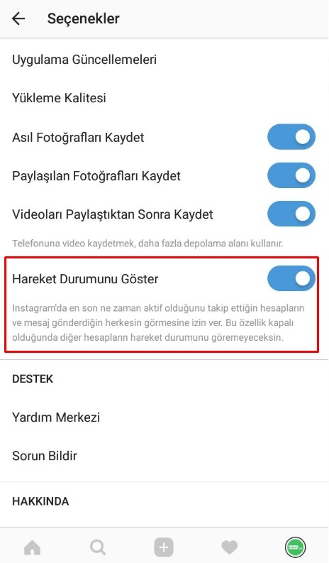 Instagram Son Görülme