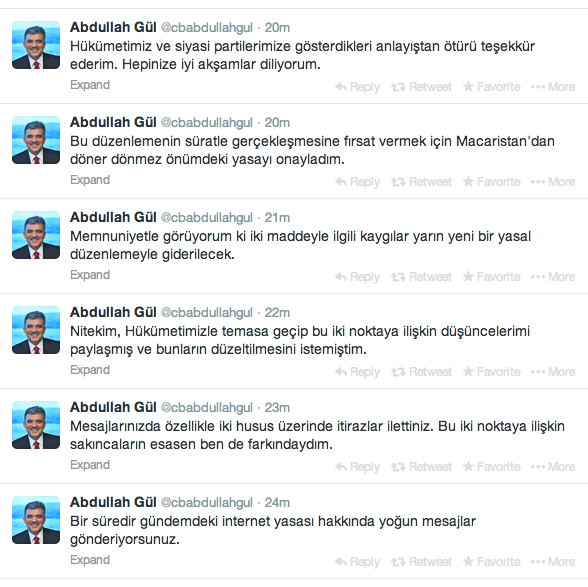 Cumhurbaşkanı Abdullah Gül-Yeni internet yasası onayı