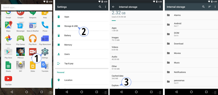 Android 6.0 Gizli Dosya Yöneticisi Açma