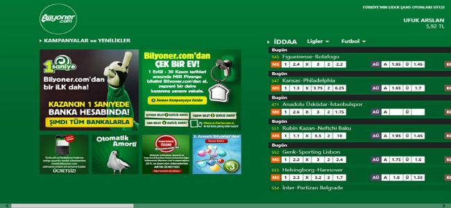 Bilyoner Windows 8 Uygulaması