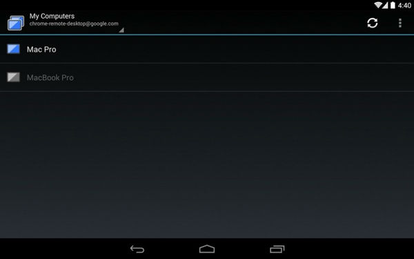 Android için Chrome Remote Desktop