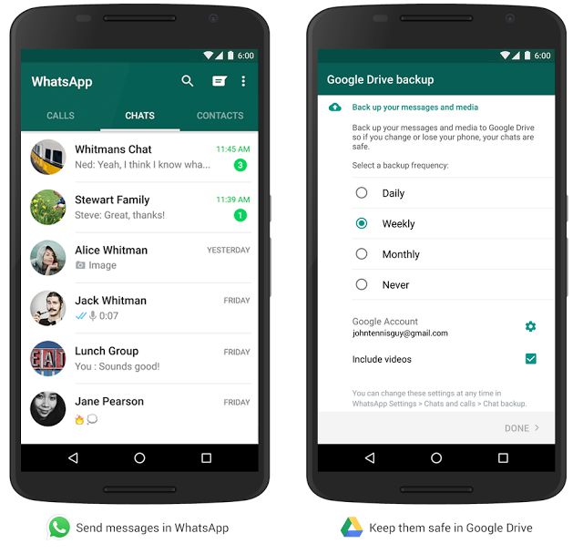 WhatsApp - Google Drive