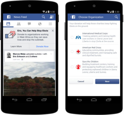 Facebook Ebola