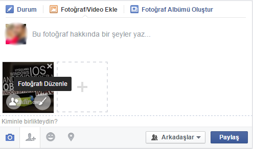 Facebook Fotoğraf Düzenleme