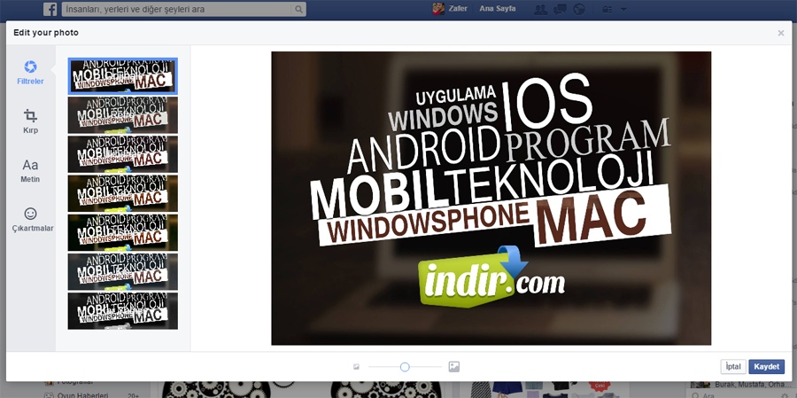 Facebook Fotoğraf Düzenleme
