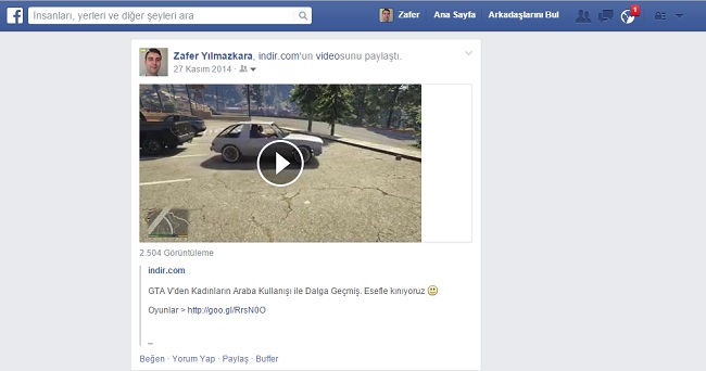 Facebook otomatik video oynatma