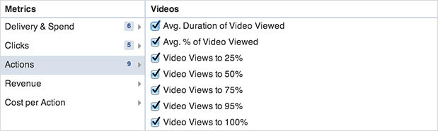 Facebook video ölçümleme özelliği