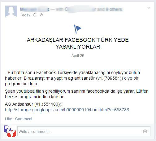 Facebook Kapanacak Virüsü