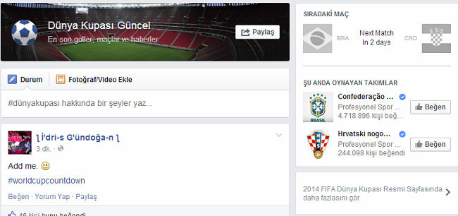 Facebook Worldcup