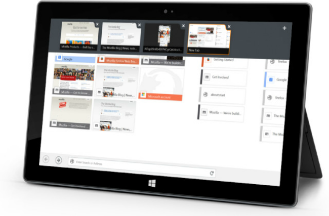 Firefox for Windows 8 Touch Beta