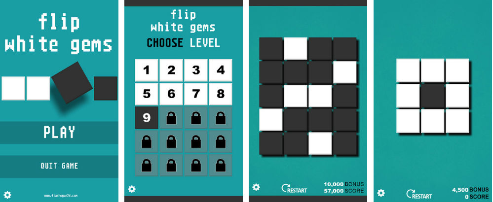 Flip White Gems