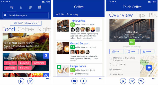 Foursquare Windows Phone