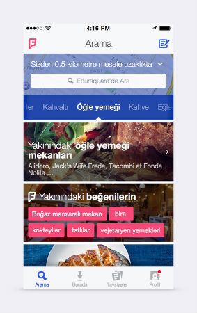 Foursquare Yeni Tasarım