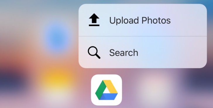 Google Drive 3D Touch