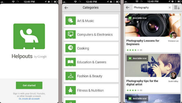 Google Helpouts iPhone