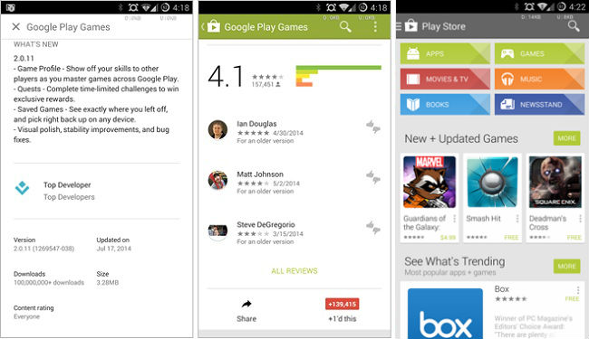 Google Play Store Material Design