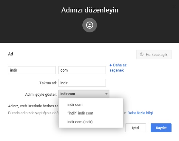 Google+ Takma Ad Nasıl Belirlenir?